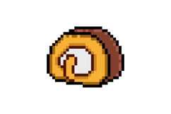 Pixel art toast bread drawing style graphic Product Image 1