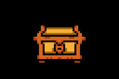 Pixel art treasure chest element object vector Product Image 2