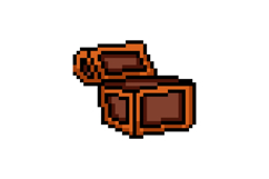 Pixel art treasure chest graphic clipart Product Image 1