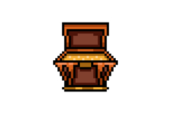 Pixel art treasure chest graphic design Product Image 1
