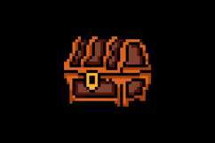 Pixel art treasure chest graphic illustration Product Image 2