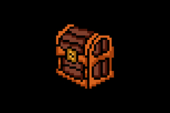 Pixel art treasure chest graphic vector for print, decoratio Product Image 2