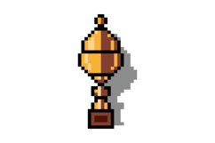 Pixel art trophy archive award game element design Product Image 1