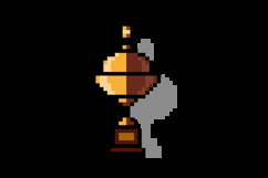 Pixel art trophy archive award game element graphic Product Image 2