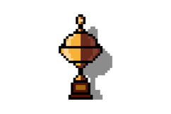 Pixel art trophy archive award game element graphic Product Image 1