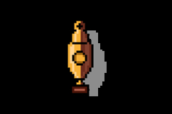 Pixel art trophy archive award game element isolated Product Image 1