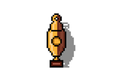 Pixel art trophy archive award game element isolated Product Image 2
