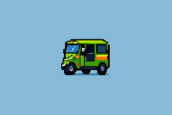Pixel Art Tuk-Tuk Design Vector Product Image 2