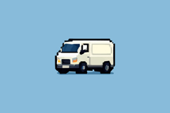 Pixel Art Van Design Vector Product Image 1
