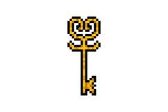 Pixel art vintage key element object design Product Image 1