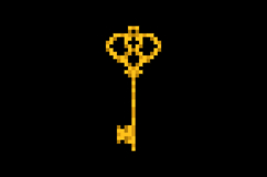 Pixel art vintage key element object vector Product Image 2