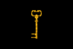Pixel art vintage key graphic clipart Product Image 2