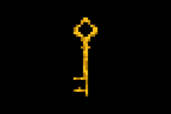 Pixel art vintage key graphic illustration Product Image 2