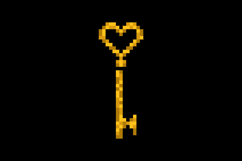 Pixel art vintage key graphic isolated Product Image 2