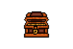 Pixel art vintage treasure chest graphic concept Product Image 1