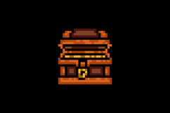 Pixel art vintage treasure chest graphic concept Product Image 2