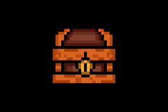 Pixel art vintage treasure chest graphic isolated Product Image 2