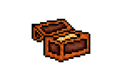 Pixel art vintage treasure chest graphic vector Product Image 1