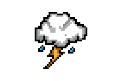 Pixel art weather icon graphic illustration Product Image 1