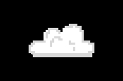 Pixel art white cloud graphic isolated Product Image 2