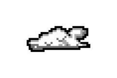 Pixel art white cloud or smoke element object design Product Image 1