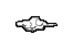 Pixel art white cloud or smoke element object isolated Product Image 1