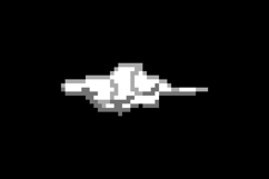 Pixel art white cloud or smoke element object isolated Product Image 2