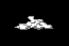 Pixel art white cloud or smoke element object vector Product Image 2