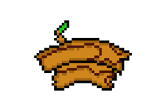 Pixel art wooden board game object element graphic Product Image 1