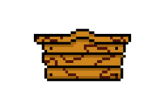 Pixel art wooden board game object element vector Product Image 2