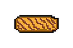 Pixel art wooden board ui game isolated Product Image 1