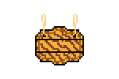 Pixel art wooden board ui game vector Product Image 1