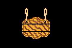 Pixel art wooden board ui game vector Product Image 2