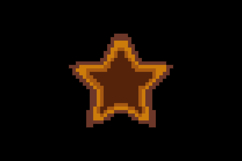 Pixel art wooden empty star button icon graphic design Product Image 2