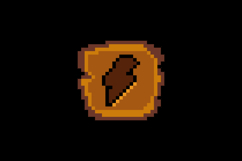 Pixel art wooden energy button icon graphic design vector Product Image 2