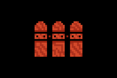 Pixel art wooden fence decoration element object clipart Product Image 2