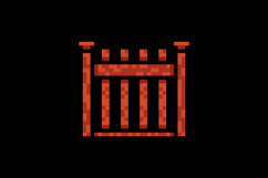 Pixel art wooden fence decoration element object design Product Image 2