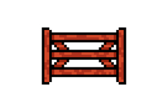 Pixel art wooden fence decoration element object vector Product Image 1