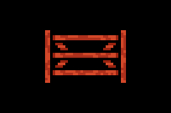 Pixel art wooden fence decoration element object vector Product Image 2