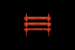 Pixel art wooden fence graphic isolated Product Image 2