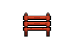 Pixel art wooden fence graphic isolated Product Image 1