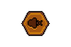 Pixel art wooden mute sound button icon graphic design Product Image 1