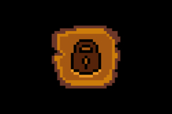 Pixel art wooden padlock button icon graphic design vector Product Image 2