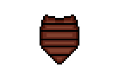 Pixel art wooden shield shape ui game design Product Image 1