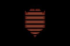 Pixel art wooden shield shape ui game element Product Image 2