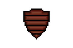 Pixel art wooden shield shape ui game graphic Product Image 1