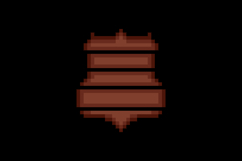 Pixel art wooden shield shape ui game isolated Product Image 2