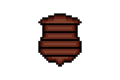 Pixel art wooden shield shape ui game vector Product Image 1