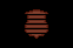 Pixel art wooden shield shape ui game vector Product Image 2