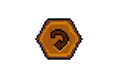 Pixel art wooden try again button icon graphic design vector Product Image 1